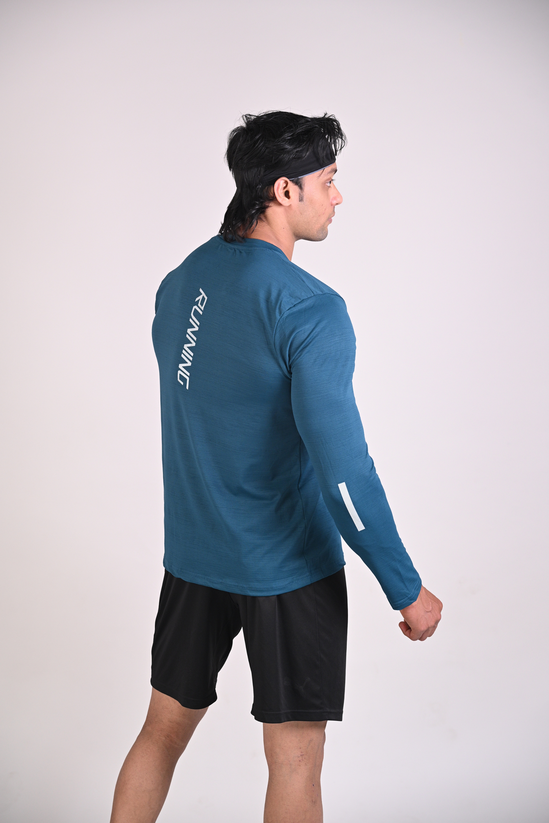 Men's Solid Full Sleeves T shirt - Teal