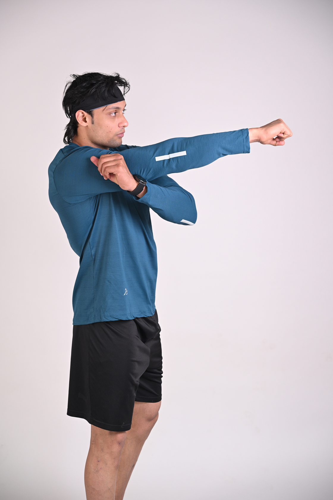 Men's Solid Full Sleeves T shirt - Teal