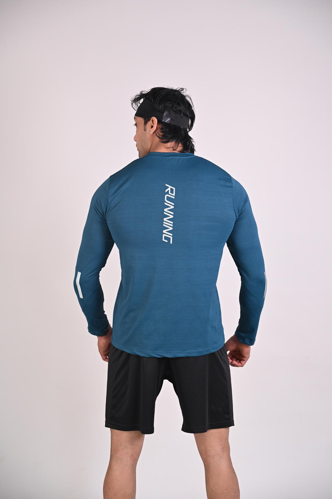 Men's Solid Full Sleeves T shirt - Teal