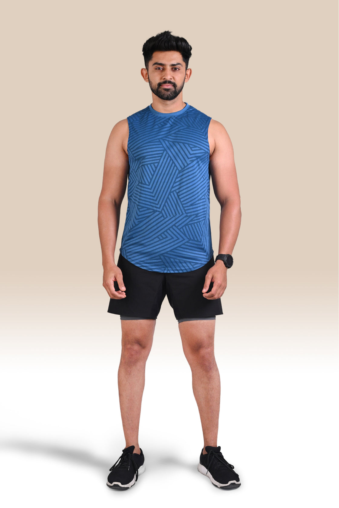 Men's Graphic Tank Top - Blue