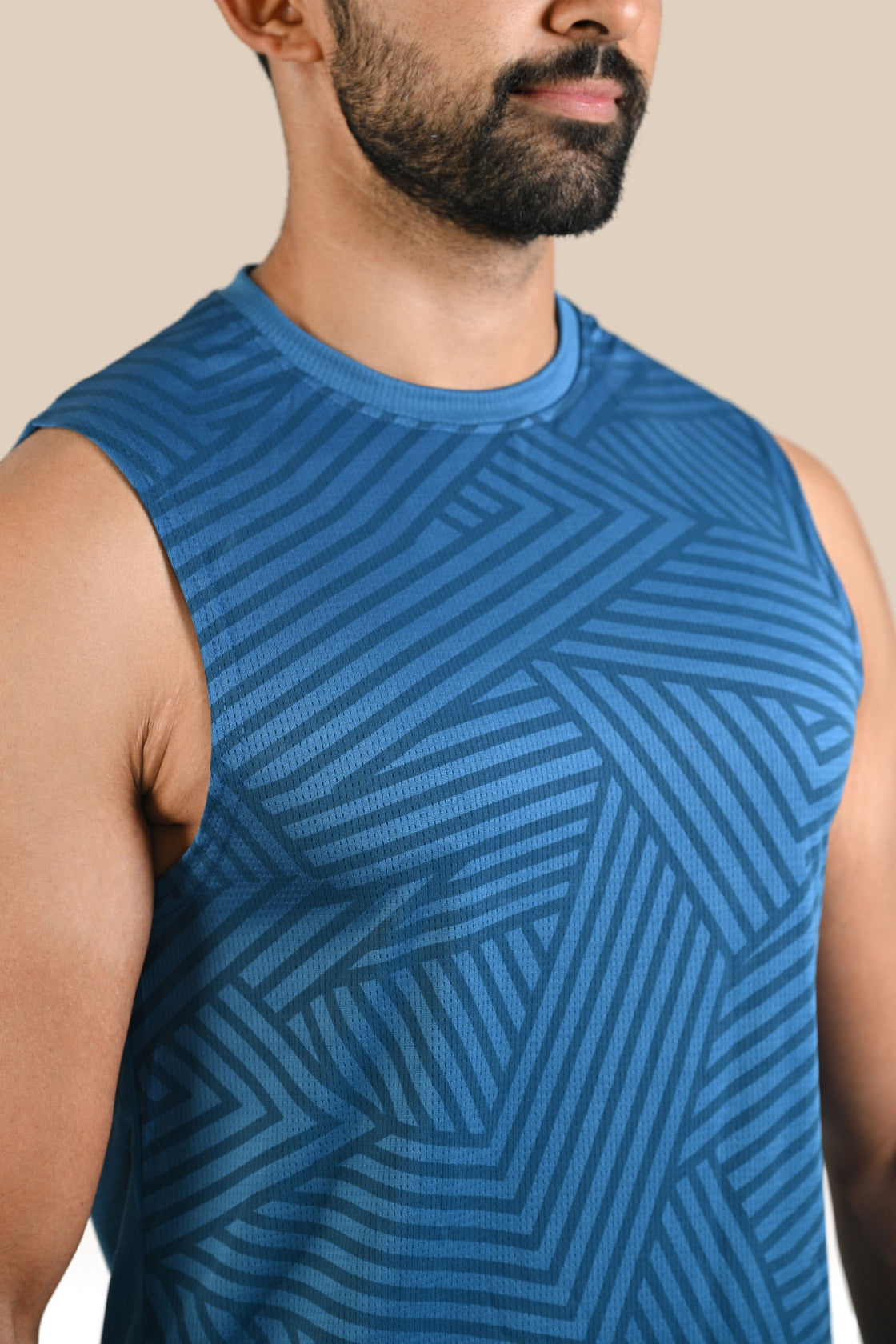 Men's Graphic Tank Top - Blue