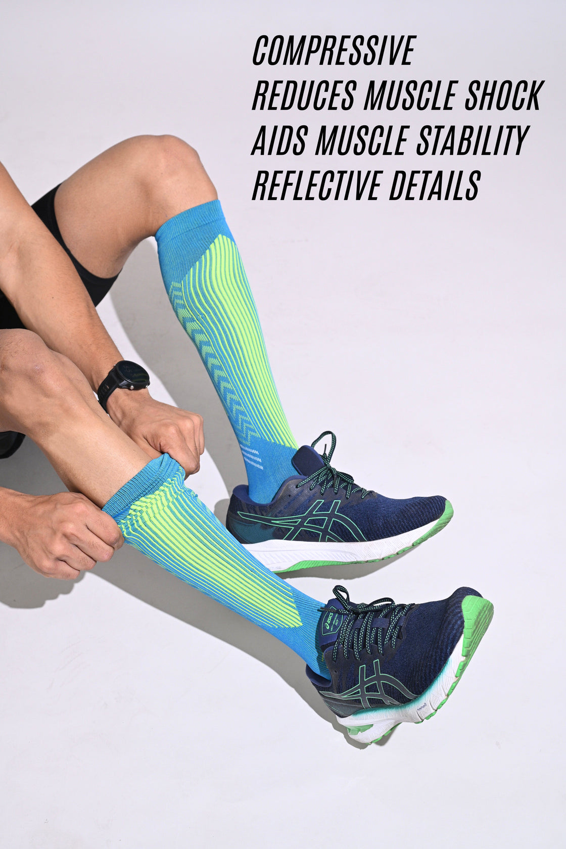 Over the Calf Compression Socks - Turquoise