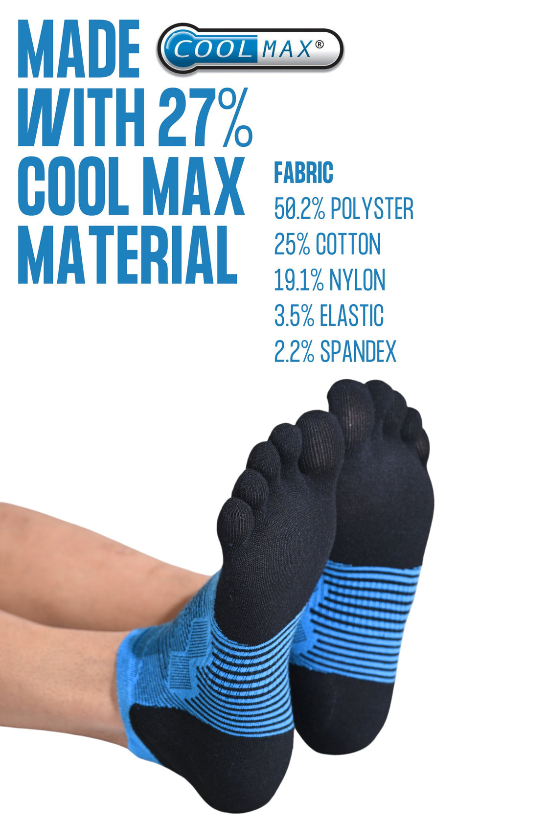 Five Finger Toe Socks - Blue