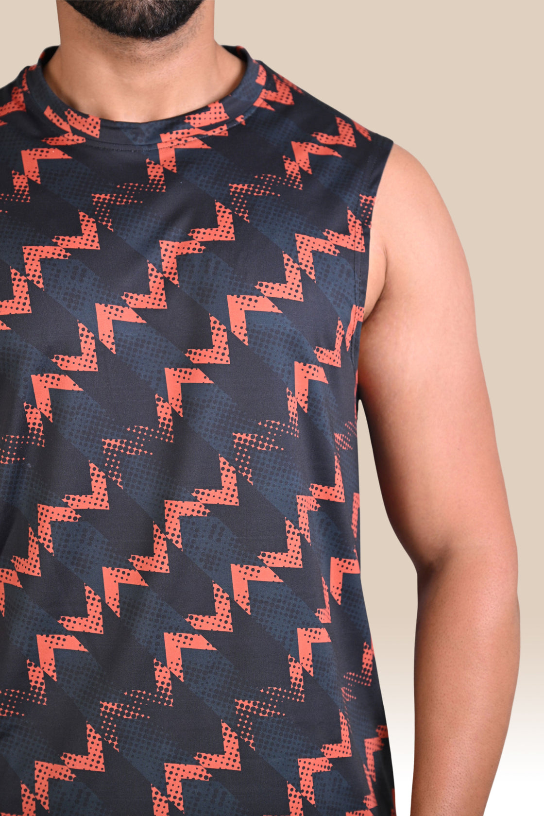 Men's Graphic Tank Top - Black & Red