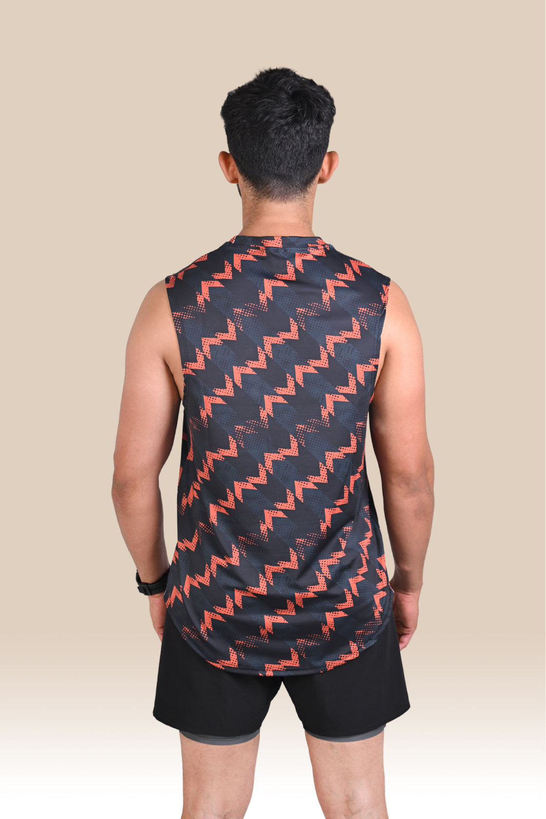 Men's Graphic Tank Top - Black & Red