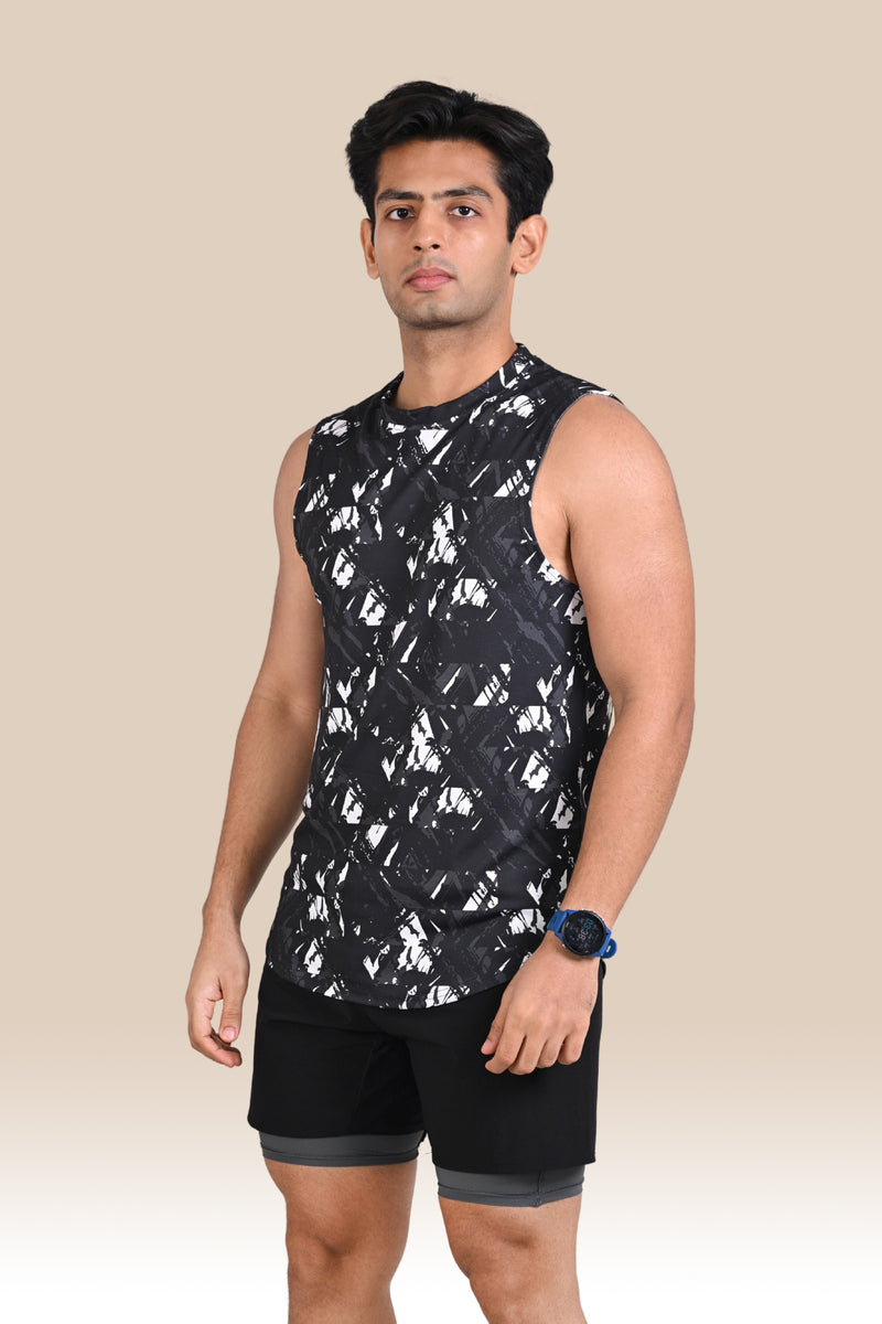 Men's Graphic Tank Top - Black & White – ENDURACE