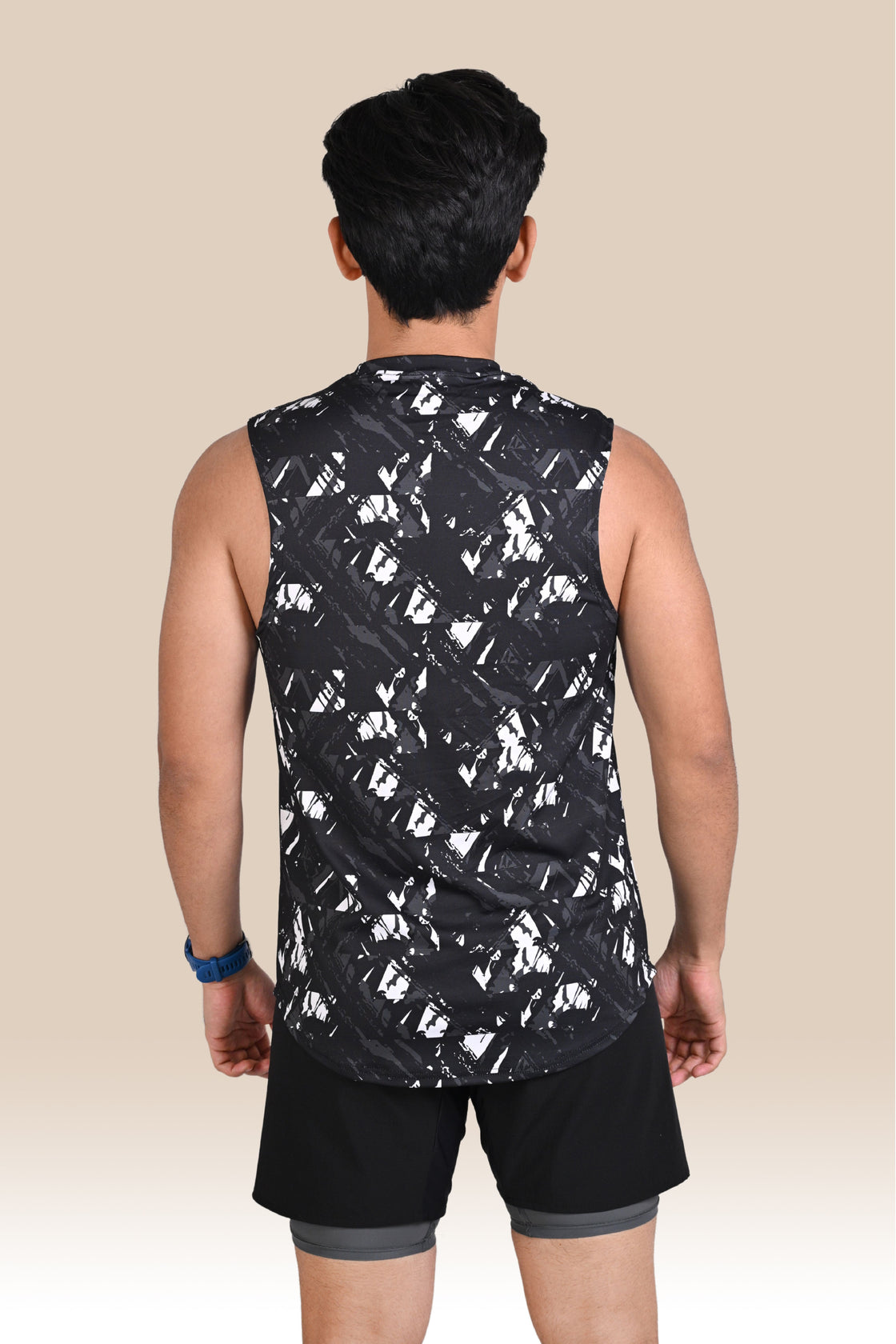 Men's Graphic Tank Top - Black & White