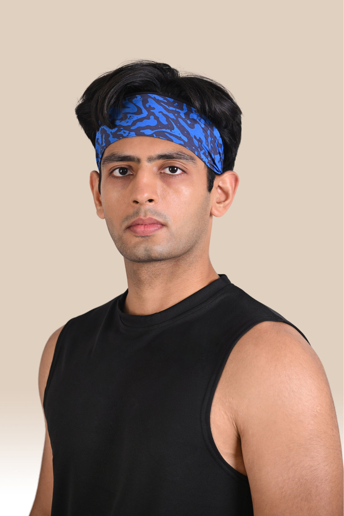 Running Head Band - Blue Printed