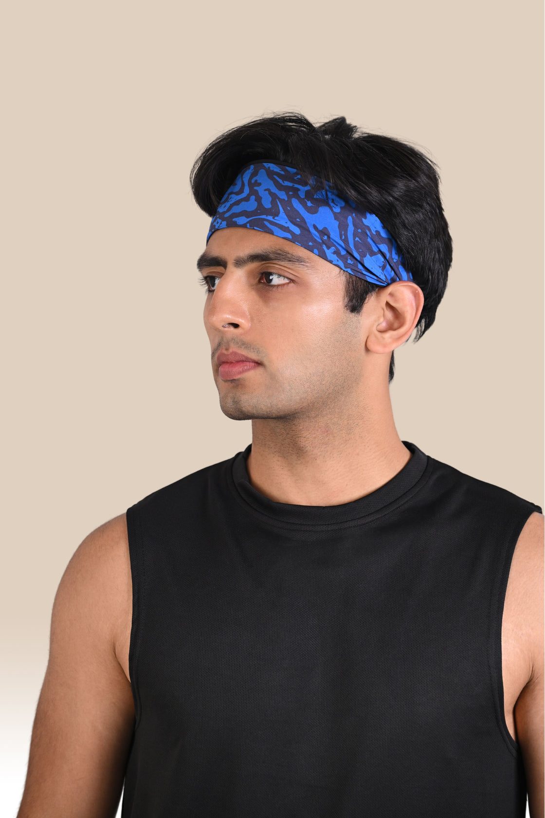 Running Head Band - Blue Printed