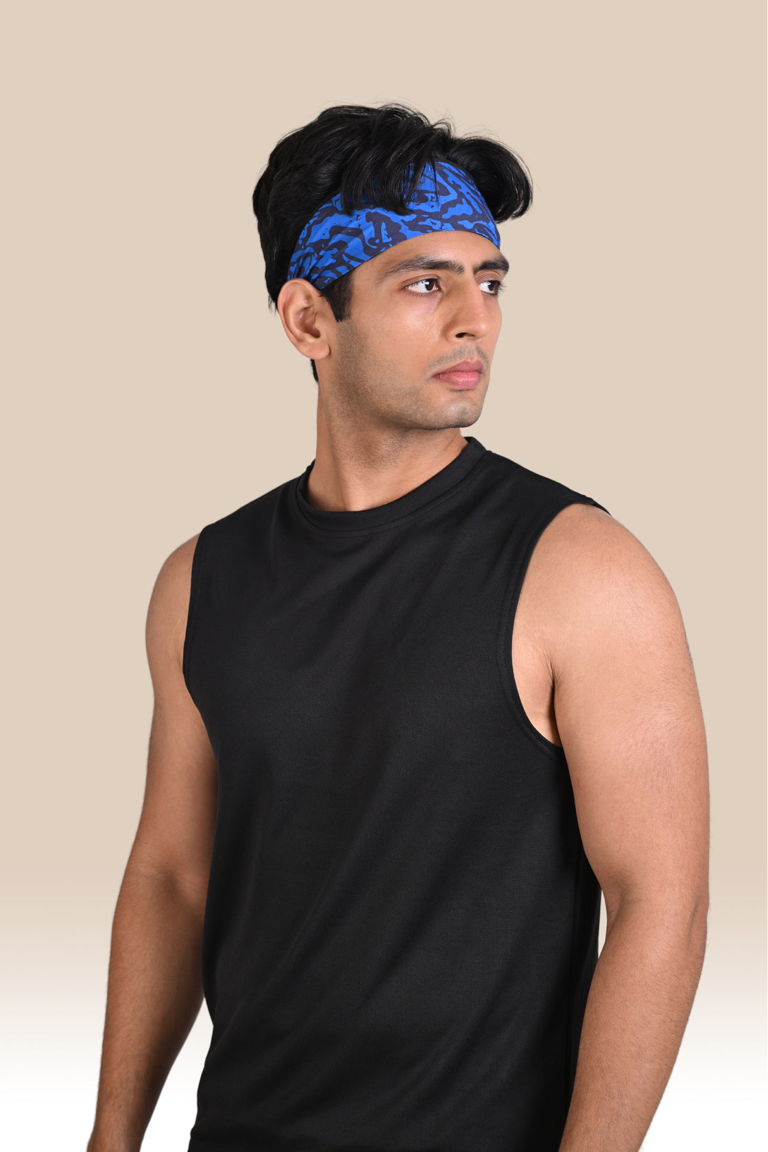 Running Head Band - Blue Printed